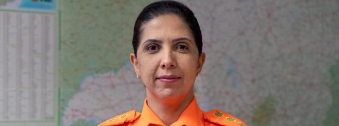 Jordana Daldegan se torna a primeira mulher a comandar o Corpo de Bombeiros de Minas Gerais