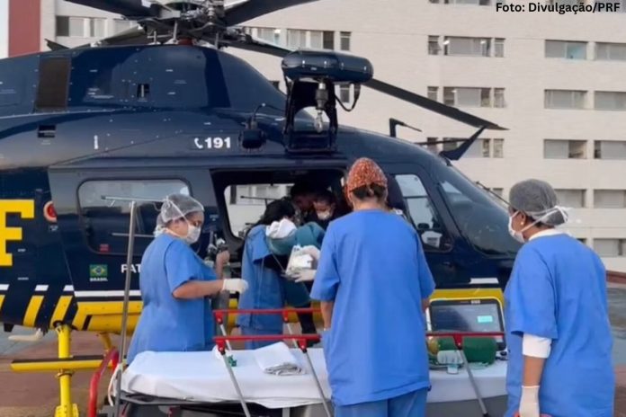 Bebê com desidratação grave é transferido de Itabirito a BH em 10 minutos