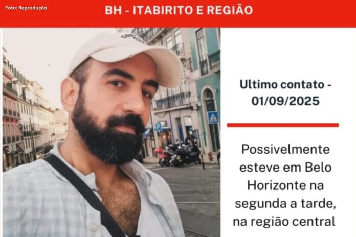 Jovem de Itabirito está desaparecido desde 1º de setembro