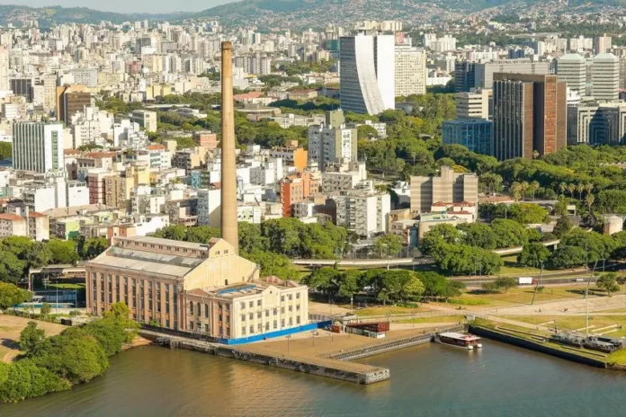 Vista aérea de Porto Alegre