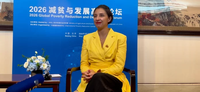 A ministra da Agricultura da Colômbia, Martha Carvajalino Villegas, durante entrevista ao Brasil de Fato no Fórum Global de Redução da Pobreza e Desenvolvimento, em Pequim.