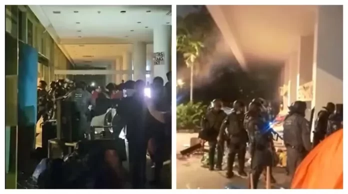 Policiais militares realizam reintegração de posse da reitoria da USP
