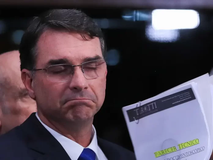 O senador e pré-candidato à Presidência da República, Flávio Bolsonaro.