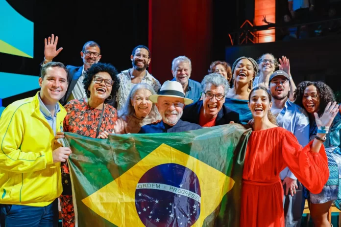 Presidente da República, Luiz Inácio Lula da Silva, durante cerimônia de lançamento do Tela Brasil no Rio de Janeiro.