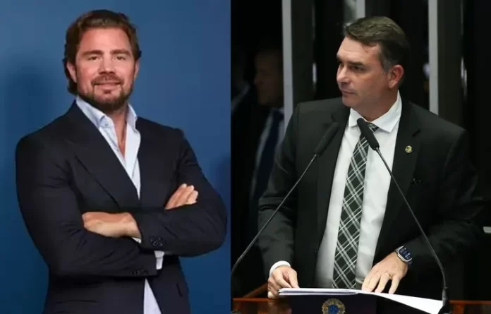 São Paulo (SP), 04/03/2026 - FOTO DE ARQUIVO - Ex-banqueiro Daniel Vorcaro, CEO do Banco Master e o senador Flávio Bolsonaro. Foto: Banco Master/Divulgação e Lula Marques/Agência Brasil Daniel Vorcaro, do Banco Master, e o senador Flávio Bolsonaro - Foto: Banco Master/Divulgação e Lula Marques/Agência Brasil