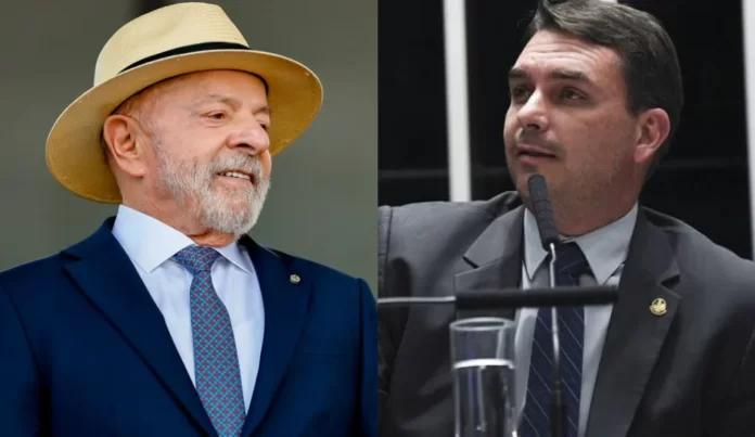 Luiz Inácio Lula da Silva (PT) e Flávio Bolsonaro (PL)